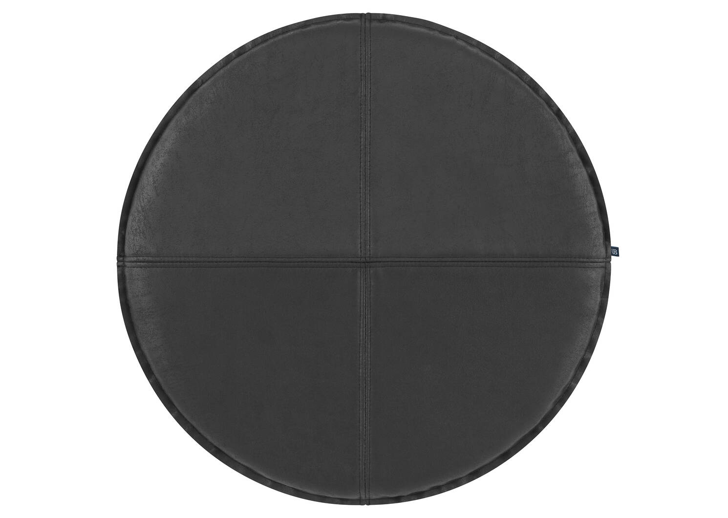Circle Seat Cushion Faux Leather Blac